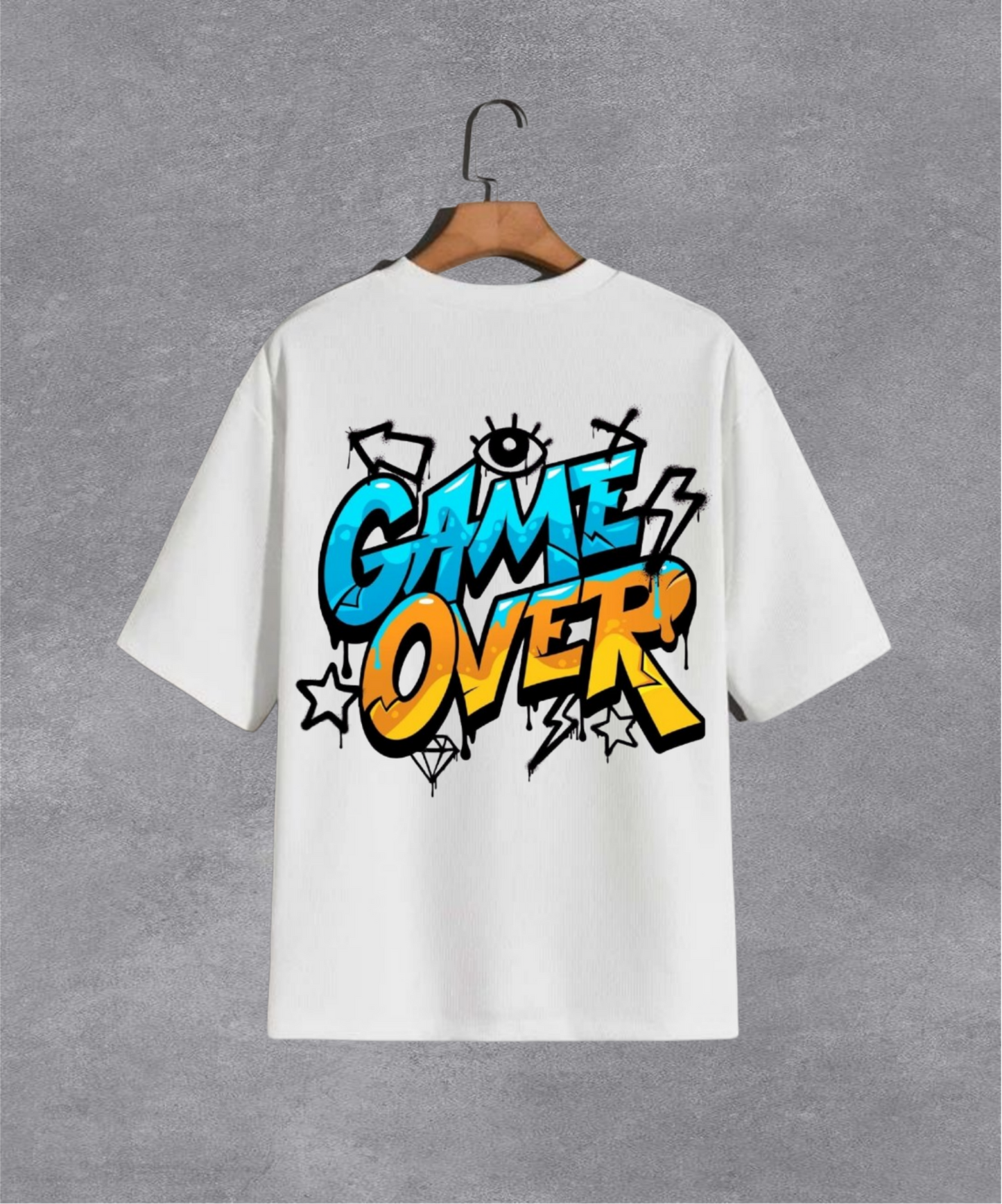 T-shirt GAME OVER Oversixed