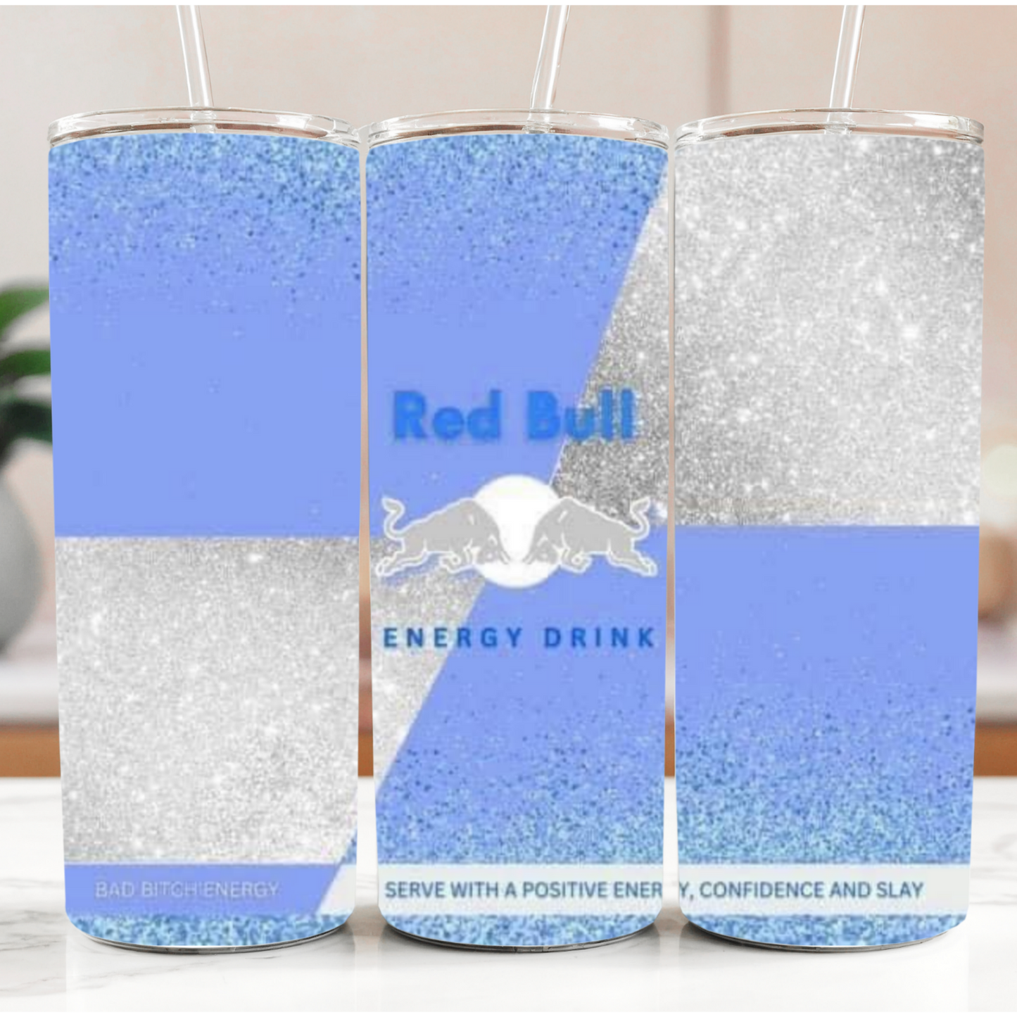 تمبلر حراري ريدبول أزرق فاتح