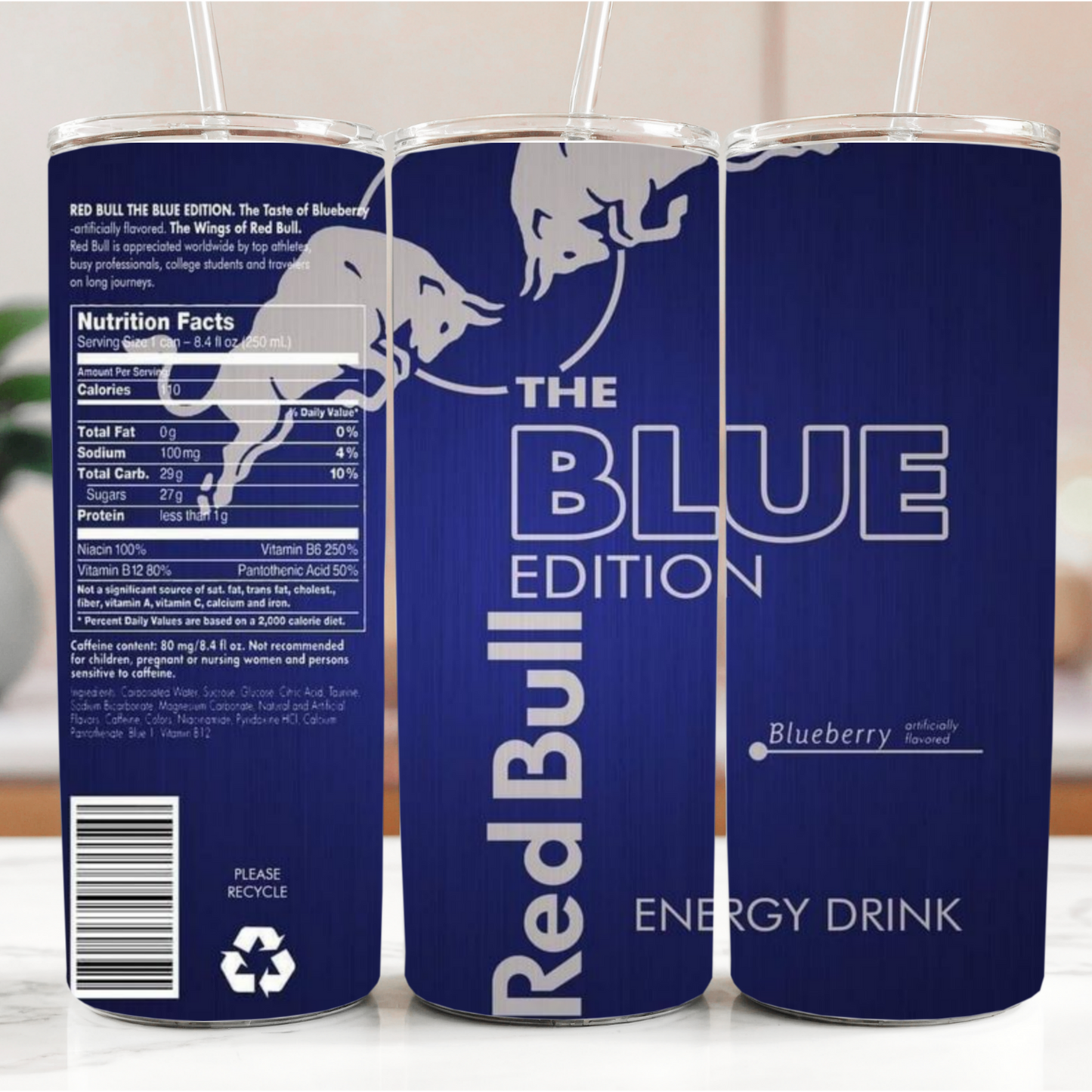 تمبلر حراري ريدبول أزرق