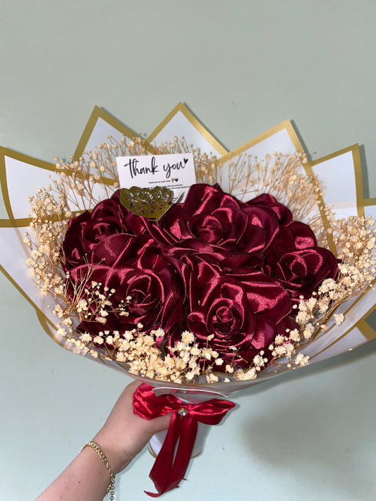 بوكيه ورد ستان أحمر غامق(grona)