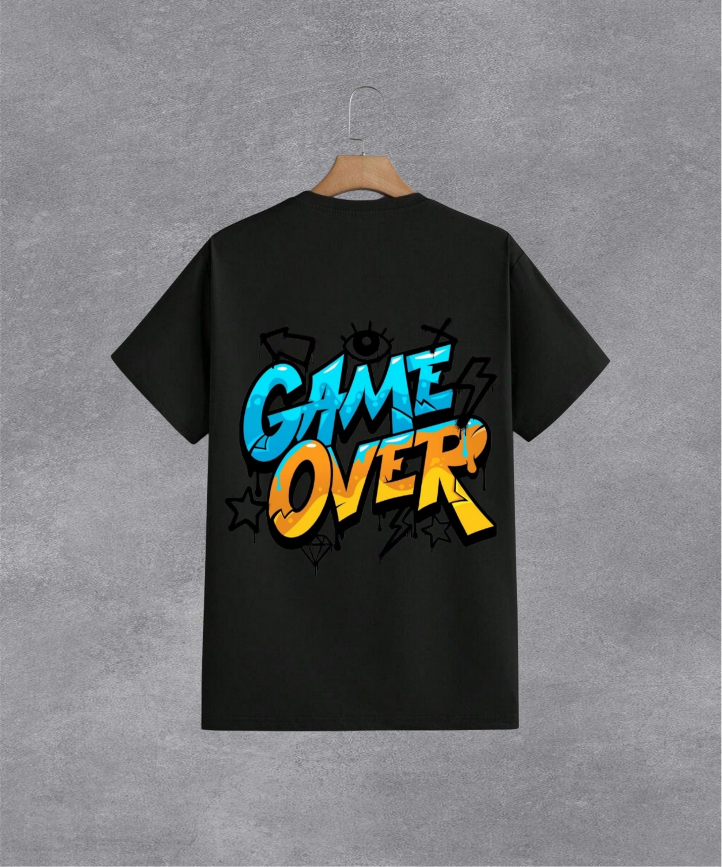 T-shirt GAME OVER Oversixed