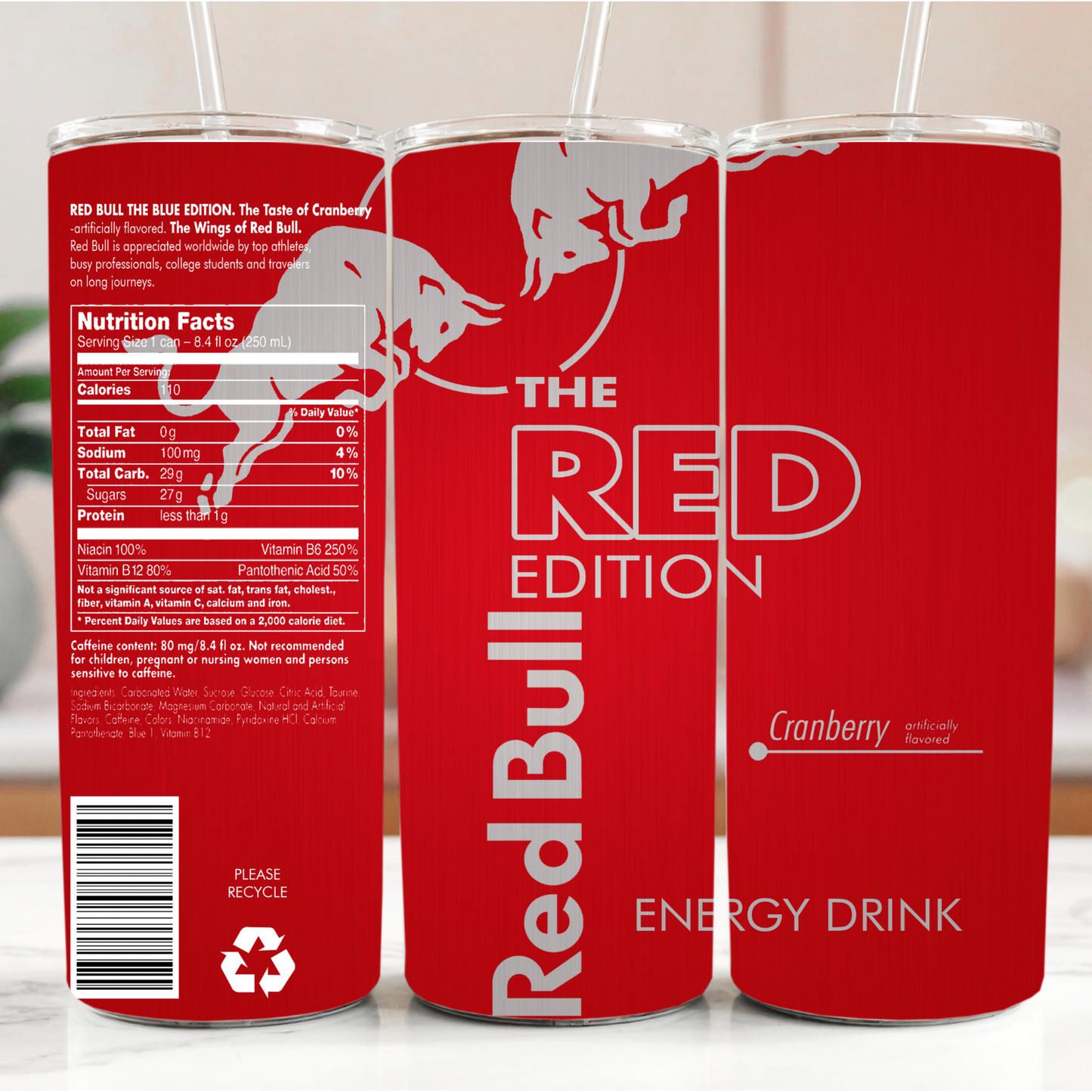 تمبلر حراري ريدبول أحمر