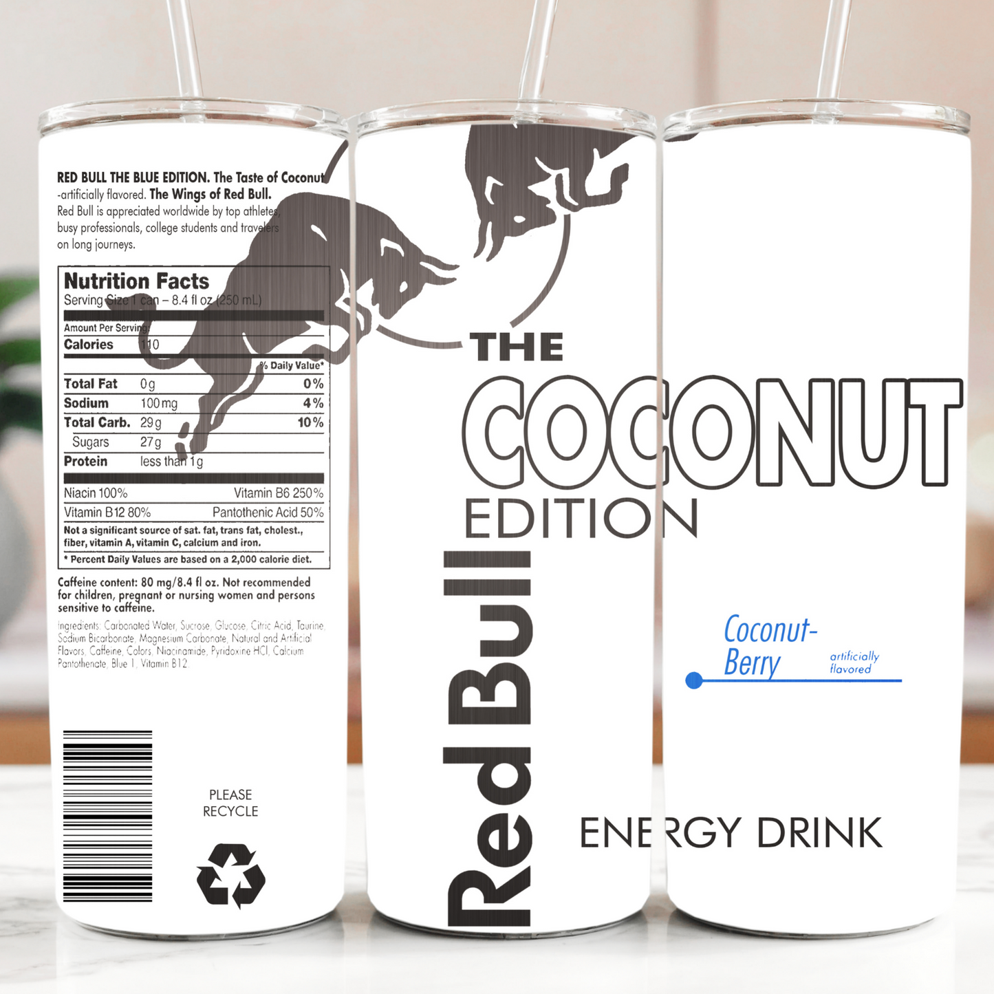 تمبلر حراري ريدبول أبيض كوكو